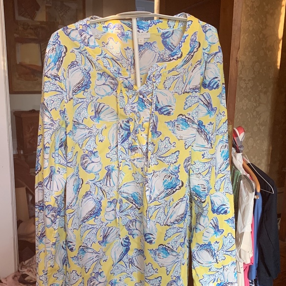 Talbots She sells seashells cotton tunic.‎ Wornonce - Picture 1 of 4